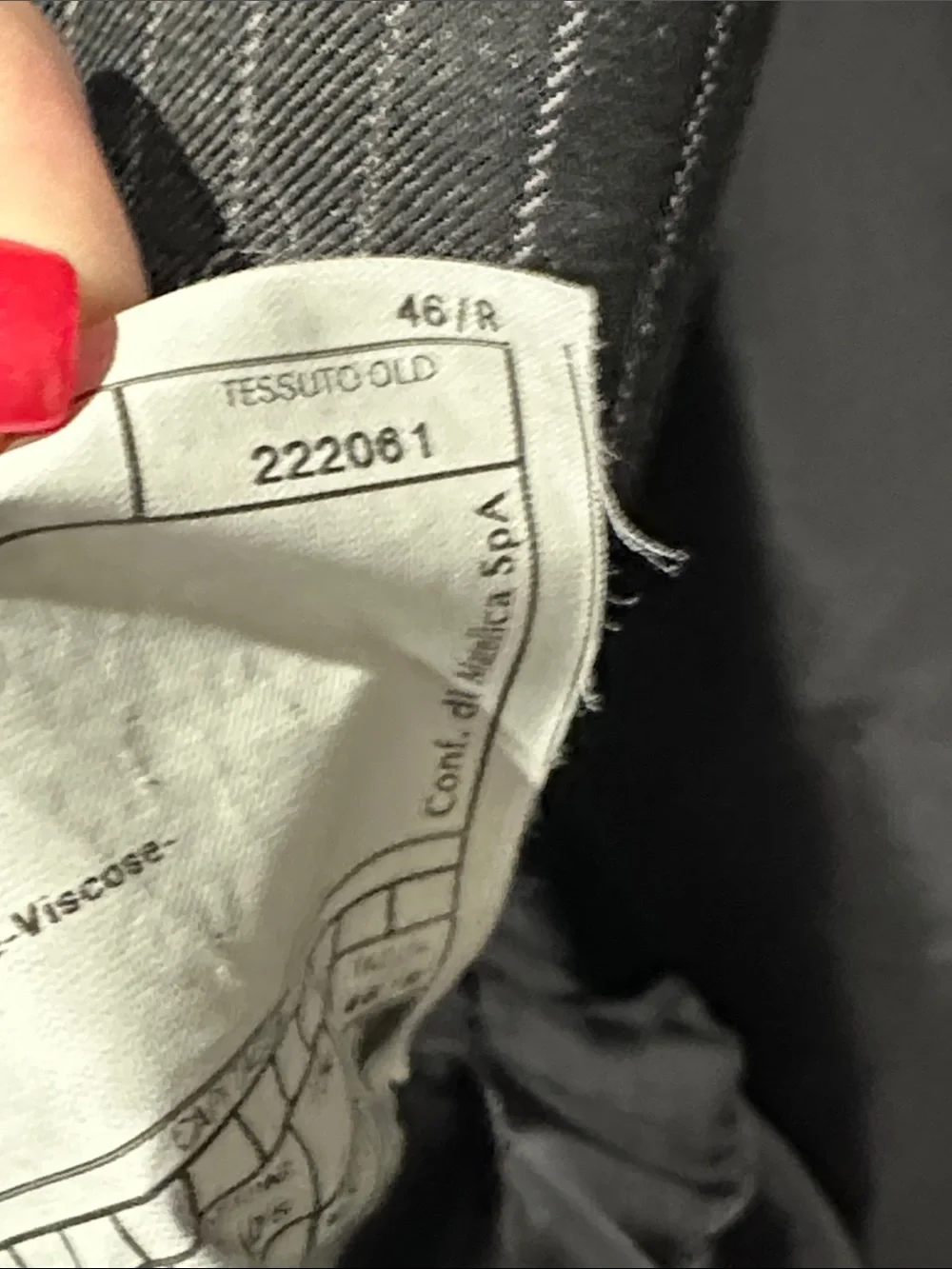 Armani Collezioni Charcoal Gray Pinstripe Black Suit Jacket